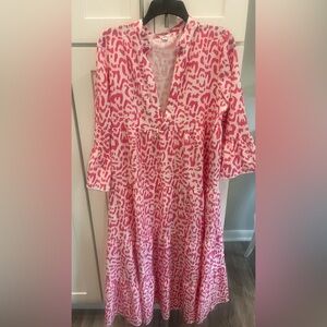 Tuckernuck Pink Cheetah Midi Dress